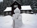 Sněhový Krakonoš na Staropacké boudě