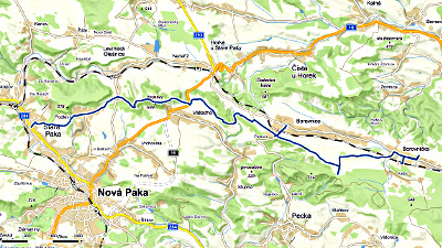 Mapa trasy - orientační