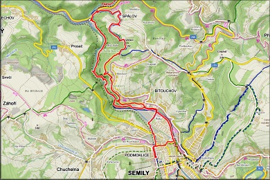 Mapa trasy - orientační