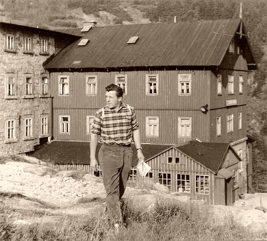Bohuslav Nýdrle u staré Labské boudy 1965